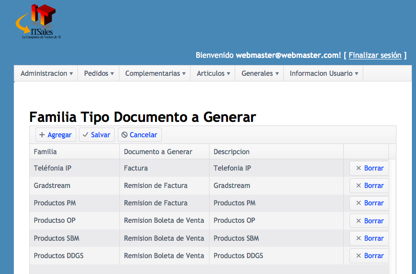 Familia - Documentos a Generar